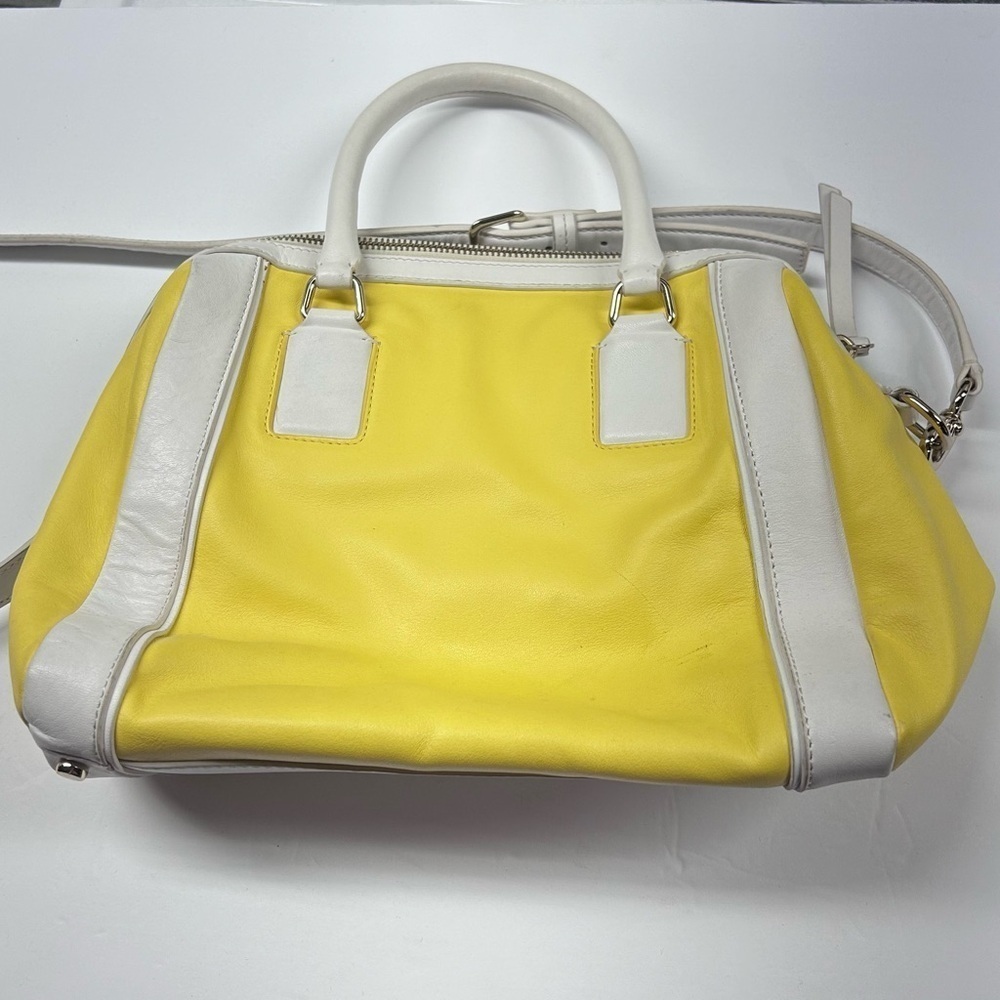 Kate Spade Blake Hudson Street Leather Satchel Crossbody Bag Limonium Yellow - Picture 5 of 12